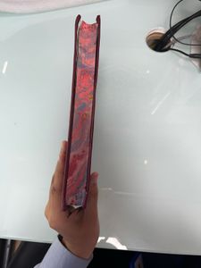 red hardcover unruled/plain diary