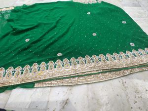 Heavy Work Saree With Blouse