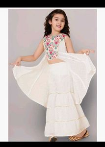 Girl's Festive Embroidered Sharara