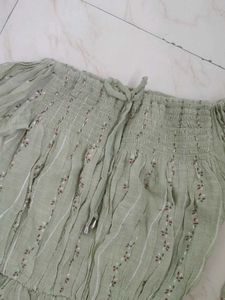 Off Shoulder Short Frock With Frill SLEEVES