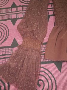 Pretty Maroon Tunic Offshoulder