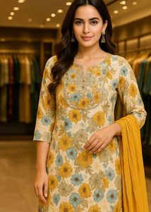 Floral Print Kurta Set