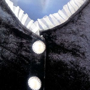 Black Velvet Mini Dress