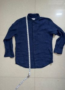 UNIQLO NAVY BLUE LINEN SHIRT