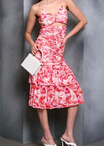 Floral Cutout Midi Dress
