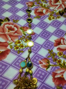 Hair Assesri  golden color long paranda