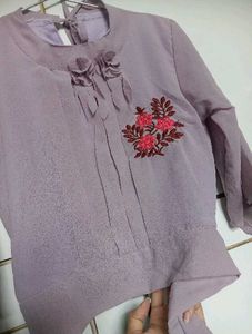 Lavender Georgette Top 😍