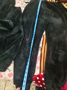 Velvet Black Loungewear Set in XXL size