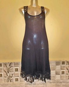 🎁Buy 2 Get 1 Free🎁Black Fringe Beach Dress
