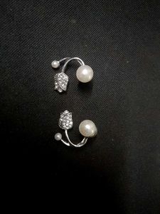 Pearl &amp; Rhinestone Ear Climbers