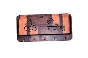 Wooden Ganesha Key &amp; Mail Holder