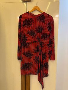 Red Floral Print Dress
