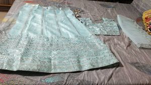 Sky Blue Lahenga Choli