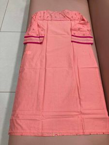 Pink Embroidered Tunic Dress