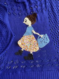 Blue Knit Cardigan