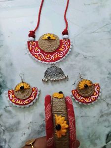 Handmade Clay And Fabric jewellery