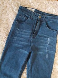 Blue Denim Bootcut Jeans For Women