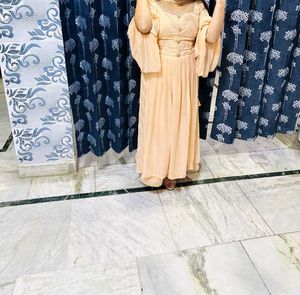 Peach Embroidered Kurta Set