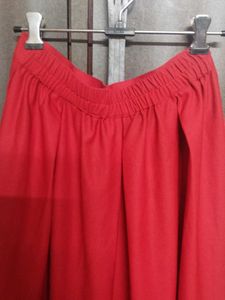 Red Flowy Skirt - Versatile &amp; Chic