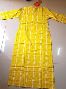 Libas- Yellow Kurta(Pure Cotton)