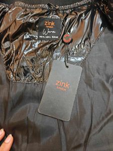 Zink London Brand New Black Puffer Bomber Jacke
