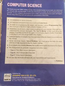 Computer Science (Class 11th &amp; 12th)  C++ Language - Sumit Arora