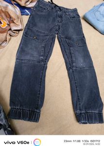 Boys&#39; Gray Denim Joggers