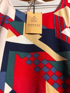 Geometric Print Top - New with Tag