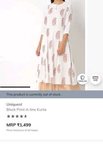 Uniquest White &amp; Red Paisley Print Kurta