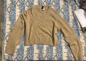 Beige Knit Pullover Sweater