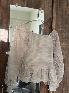 Sheer Sleeve Top