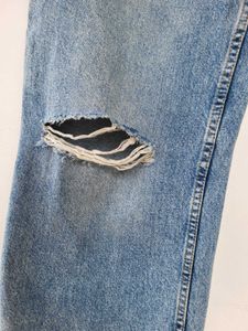 H&amp;M Ripped Baggy Flared Denim /EUR36 Or 26inch