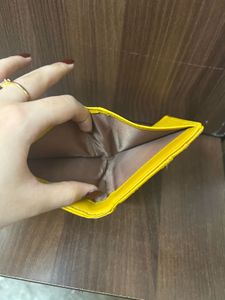 Quilted Yellow Card Holder