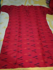 Red Printed Kurta