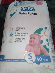 Jr.Sr. Baby Pants Size S (4-8kg) - 40 Count