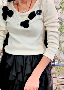 White Woolen Top