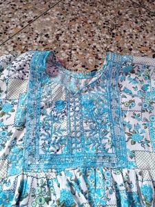 Embroidery Chikan Top