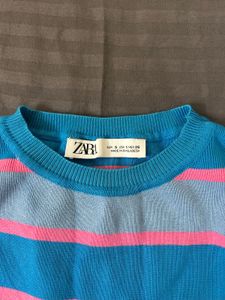 ZARA Striped Knit Tank Top