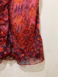 Mesh Ruffle Top(super stretchy)36-42 l-24