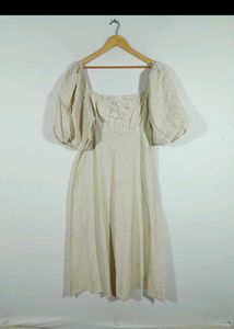Beige ASOS Size Bust46 UK18 LinenFull Length Dress