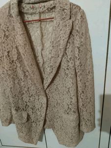 Net Lace Beige Colour Blazer