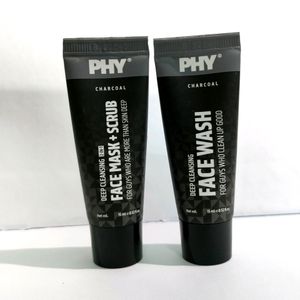 Combo 🖤Charcoal  Face Wash, Facemask + Scrub.