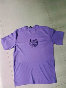 Purple Wolf Graphic T Shirt