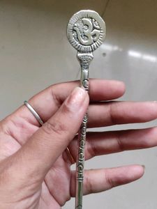 Ohm Symbol Metal Bun Stick