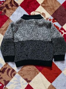 Black &amp; Grey Sweater For Boys (12-18 Months)