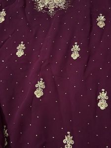 Elegant Maroon Embroidered Kurta Set