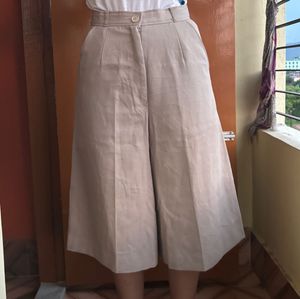 Beige Culottes Pants