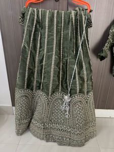 Green Embroidered Lehenga Choli