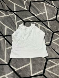 White Sleeveless Top