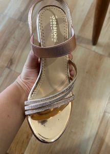 Rose Gold Wedge Heels